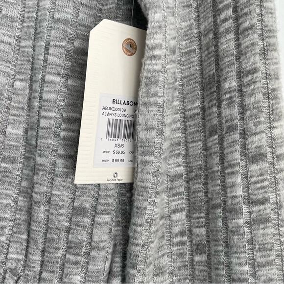 🆕 Billabong always lounging long sleeve soft and comfy grey dress NWT size xs - Picture 5 of 13